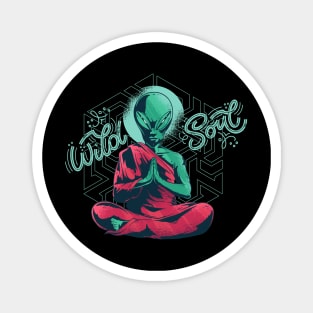 Meditate Alien Magnet